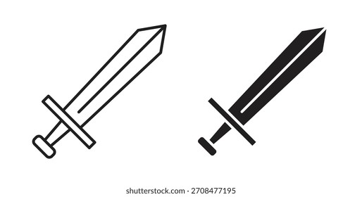 Sword icons for use web design,logo.Symbol illustration.