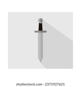 Sword illustrated in vector on background