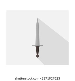Sword illustrated in vector on background
