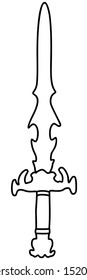 sword, illustration