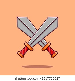 Ilustración de espada. Icono de espada. Espada de Vector.