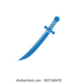 Diseño plano vectorial de la ilustración de la espada