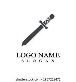 Schwertillustrationslogo, Vektorgrafik-Design