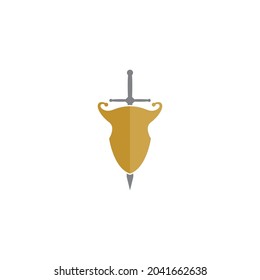 Sword illustration logo vector flat design