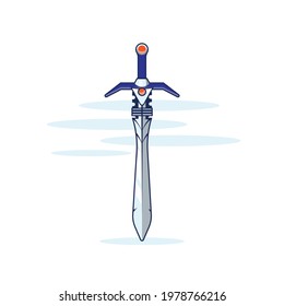 Sword illustration vector graphic flat design 
eps 10 file editable perfect for business ads
size artboar 3000x3000 pixel