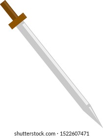 Schwert, Illustration, Vektorgrafik auf weißem Hintergrund.