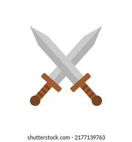 Sword illustration. Warrior sword icon. Weapon for fighting in the war
