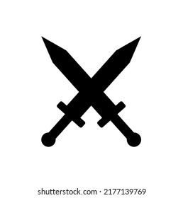Sword illustration. Warrior sword icon. Weapon for fighting in the war