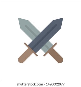 Sword, Ireland, Swords  Flat Color Icon. Vector icon banner Template