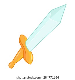 sword isolated illustration on white background