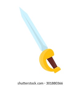 sword isolated illustration on white background