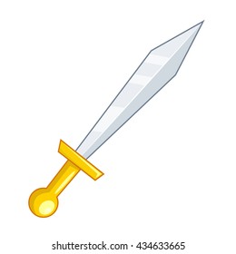 sword isolated illustration on white background
