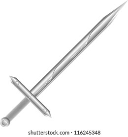 Sword isolated on white background - vector illustration