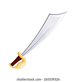 Sword isolated on white background. Weapons. Vector illustration.