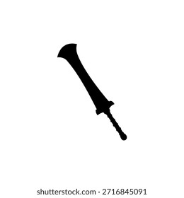 Espada aislada sobre fondo blanco, vista superior Espada Vector Diseño