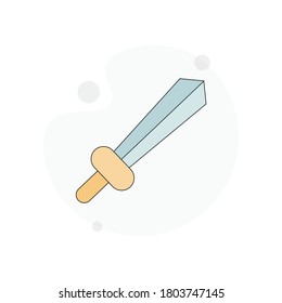 ilustración plana vectorial aislada por espada