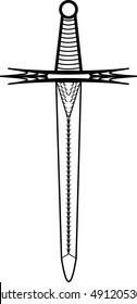 Sword, Jewel  of the Tyler for Blue Lodge Freemasonry