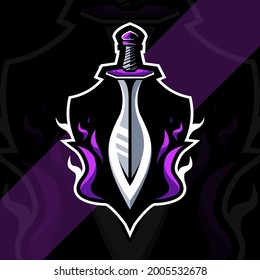 The sword king mascot logo esports design template