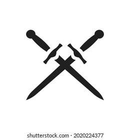 sword knife icon vector design isolated on a white background