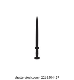 Sword knife vector silhouette icon