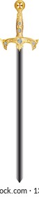 sword of a Knight with partiacs cross