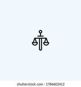 sword law logo. legal icon