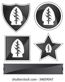 sword lightning special forces icon black
