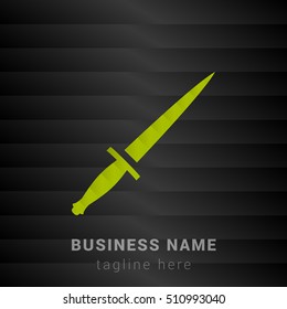 Sword Lime Green and Black silk fashion premium icon / Logo