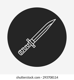 sword line icon