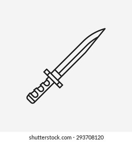 sword line icon