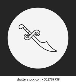 Sword line icon