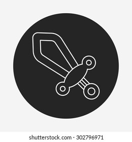 Sword line icon