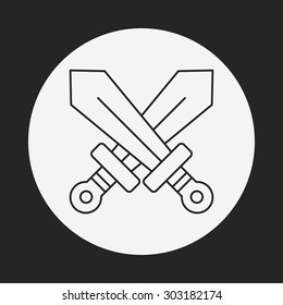 Sword line icon