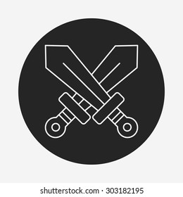 Sword line icon
