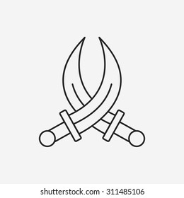 Sword line icon