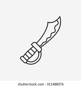 Sword line icon