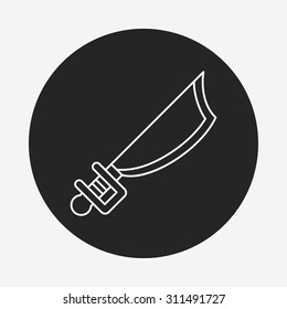 Sword line icon