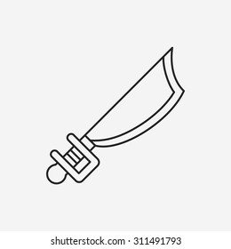 Sword line icon