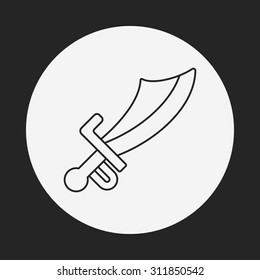 Sword line icon