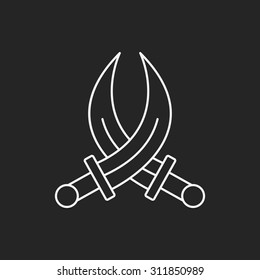 Sword line icon