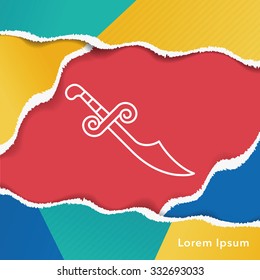 Sword line icon