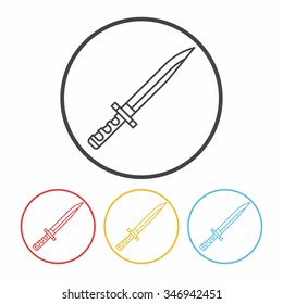 sword line icon