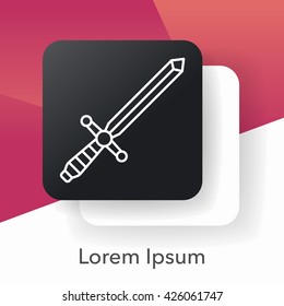 Sword line icon