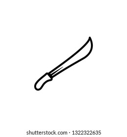 Sword Line Icon In Flat Style Vector For Apps, UI, Websites. Black Icon Vector Illustration.