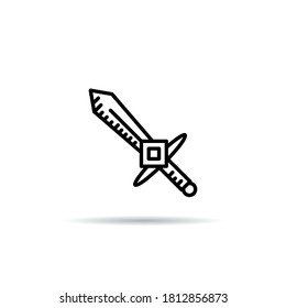Schwertzeilensymbol Vektorgrafik
