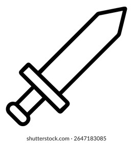 sword line icon vector on white background 
Vector gun icon on white background