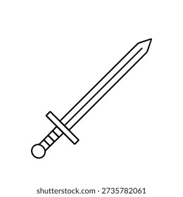 Sword line icon vector on a white background
Vector line icon