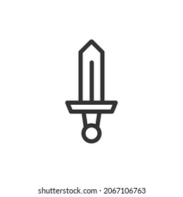 Icono de línea de espada. Símbolo web para web y aplicaciones. Diseño de firma en el estilo de contorno. Objeto de trazo de espadas.