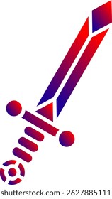 Diseño de icono de Vector de línea de espada