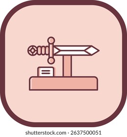 Sword Line vector Icon Design
